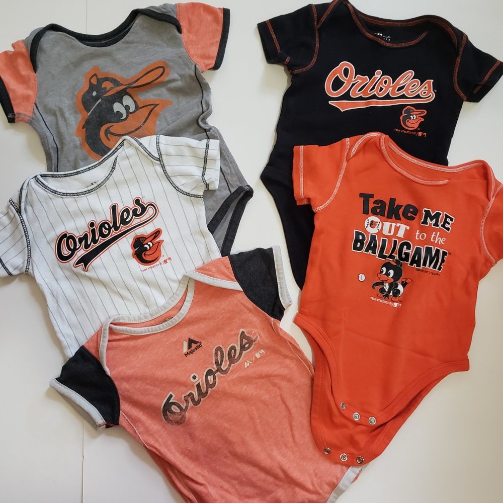 Orioles Onsies Lot of 5 Size 12M